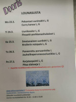 Ravintola Dooris menu