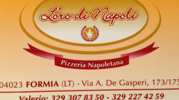 L'oro Di Napoli menu