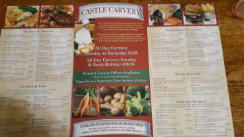 Castle Carvery Racecourse menu