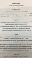The Stag Country Pub And Dining menu