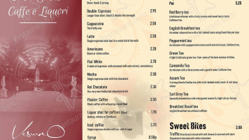 Vesuvio Restaurant Bar menu