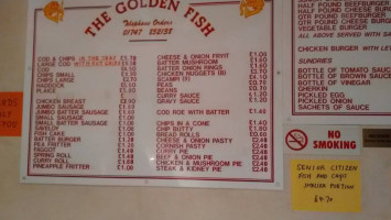 Golden Fish menu