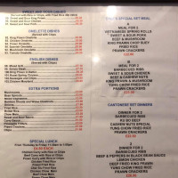 Sam's Takeaway menu