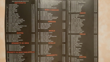 La Grande Muraglia menu