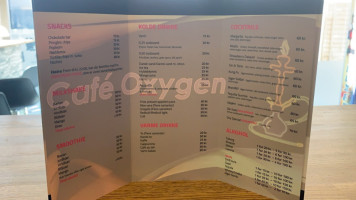 Cafe Oxygen menu