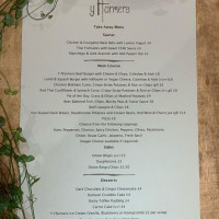 Y Ffarmers menu