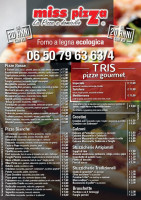 Miss Pizza menu