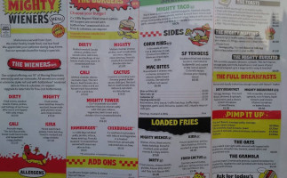 Mighty Wieners menu