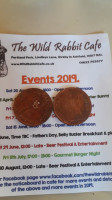 The Wild Rabbit Cafe menu