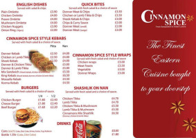 Cinnamon Spice menu