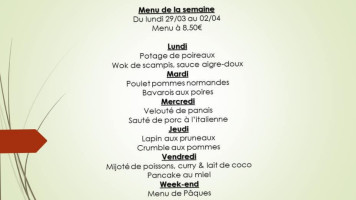 Le Repos Du Moineau menu