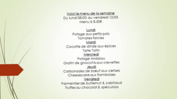 Le Repos Du Moineau menu