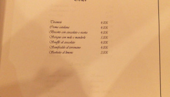 Osteria San Rocco menu