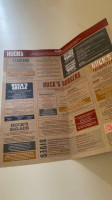 Huck's menu