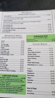 The Allan Water Cafe menu