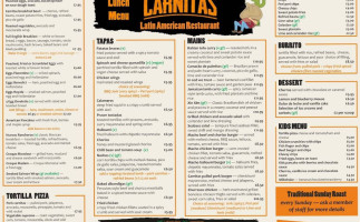 Carnitas menu