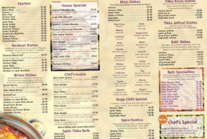 Spice India menu