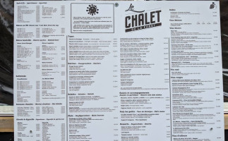 Le Chalet De La Foret menu