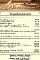 Brasserie T Notariaat menu