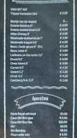 Bargare menu