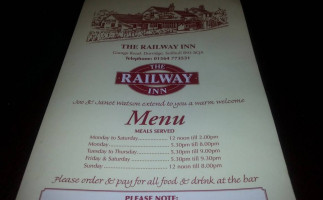 The Railway Inn menu