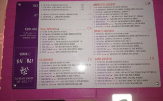 Nat Thai menu