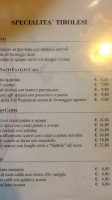 Specktube Winebar menu
