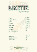 Bikette Original Farm Burger menu