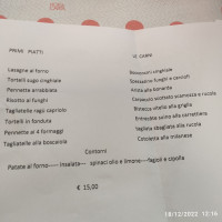 Osteria Caveja menu