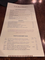 F.x. Buckley menu