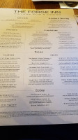 The Forge Inn menu