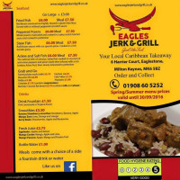 Eagles Jerk Grill menu
