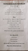 The Weavers Arms Fillongley menu