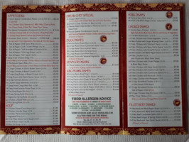 Dream Chinese menu