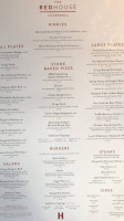 The Red House menu