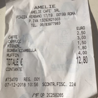 Amelie menu