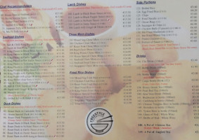 Freestyle Chinese Cork menu