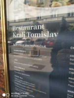 King Tomislav Sheraton Zagreb menu