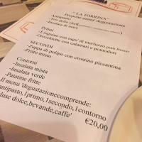 Pizzeria Torrina menu