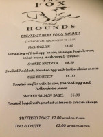 The Fox Hounds Pub menu