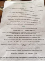 The Guy Fawkes Arms menu