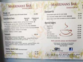 Marrinan's menu