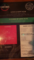 Martino's menu
