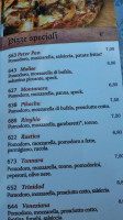 Alfieri Pizzeria menu