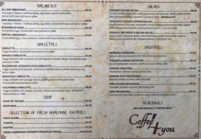 Coffee 4 You menu