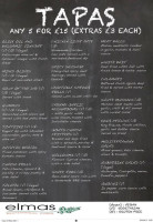Elmas menu