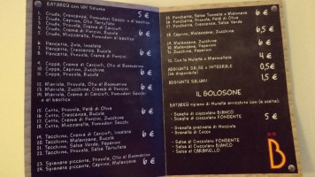 Batareue A Spasso menu