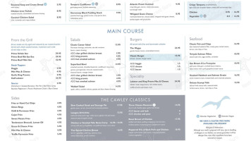 Coast menu