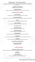 Veer Dhara St Albans menu