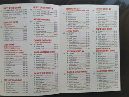 Oriental menu